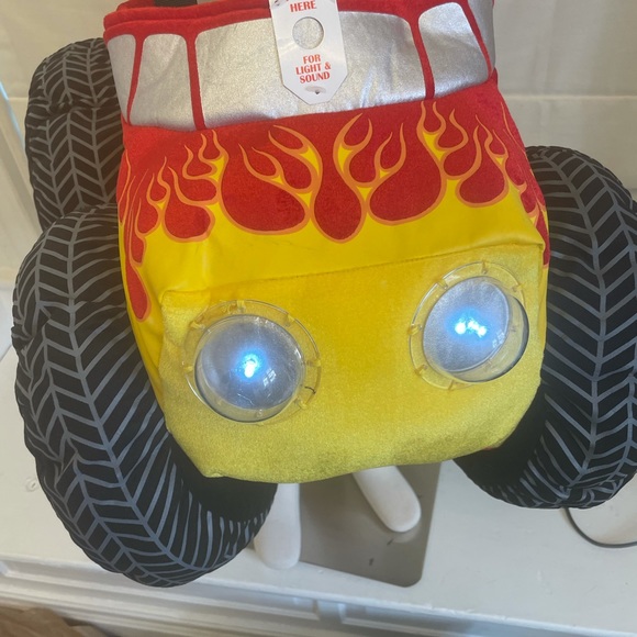 Monster Truck 3-D Costume Light Up Sounds Racecar Big Tires CARS Hot Wheels NEW - Picture 3 of 6